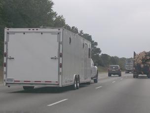 Trailer ready for professional moving service